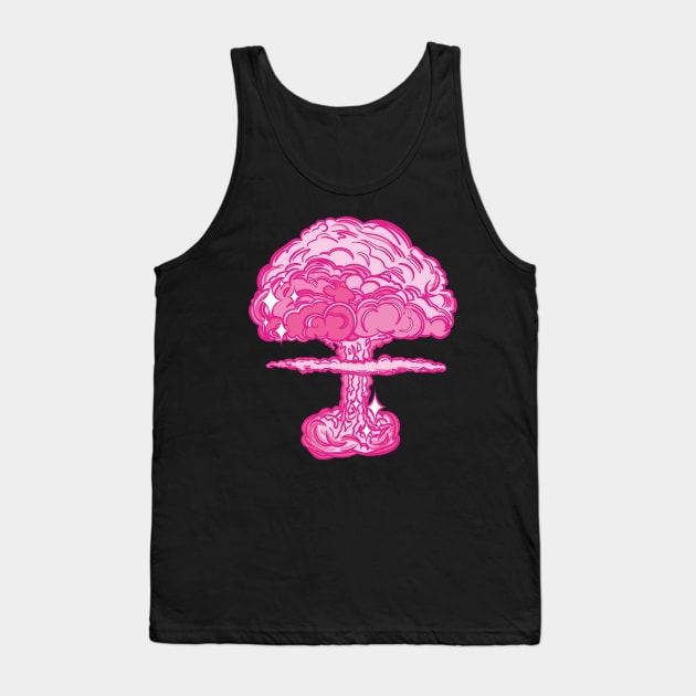 Barbenheimer Mushroom Cloud Nuclear Bomb Tank Top by izzyfaye